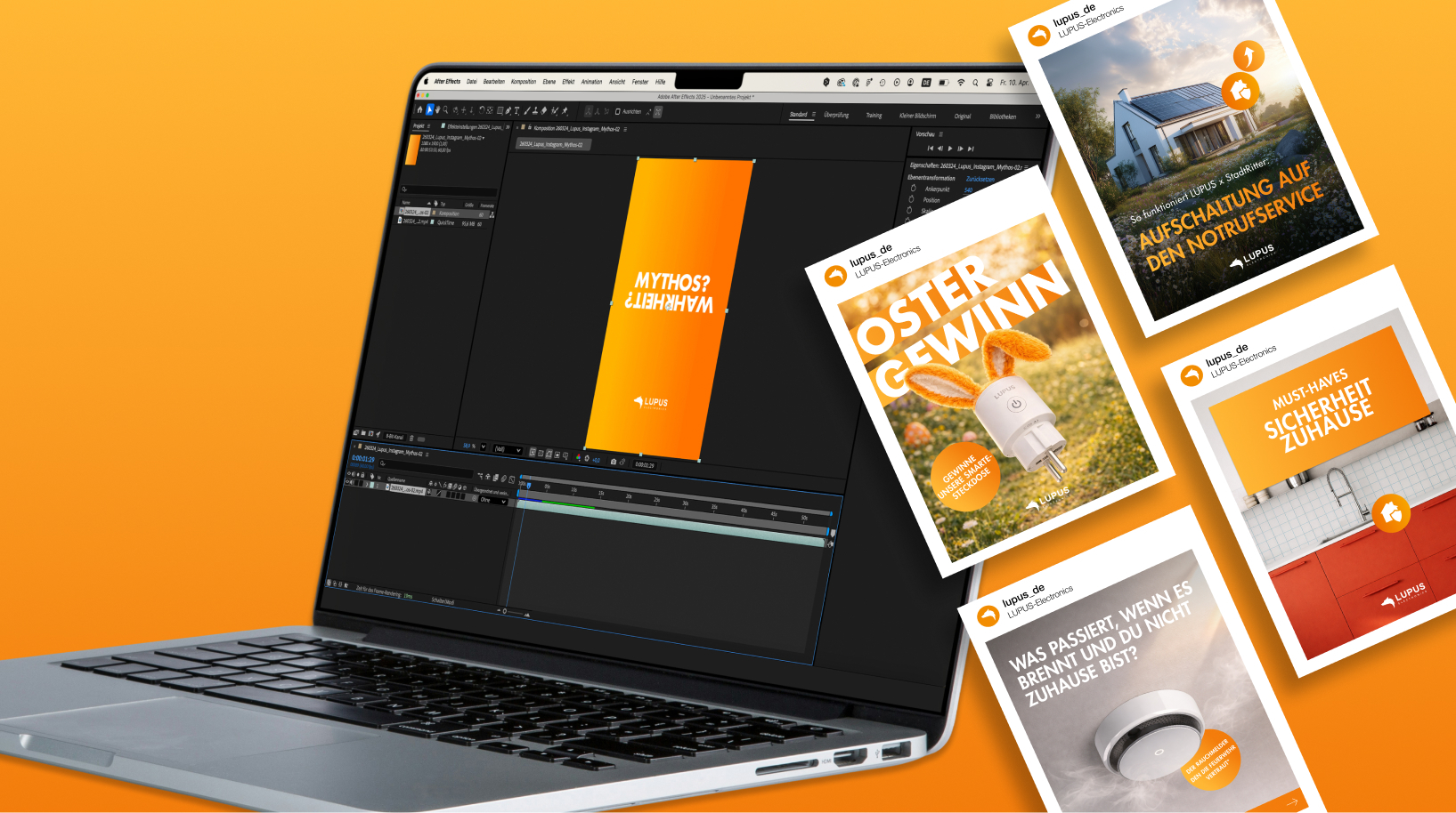 Designbueropersch social media agentur header mobil 1090x609px Videoschneidungs Tool und Content Planung an einem Macbook