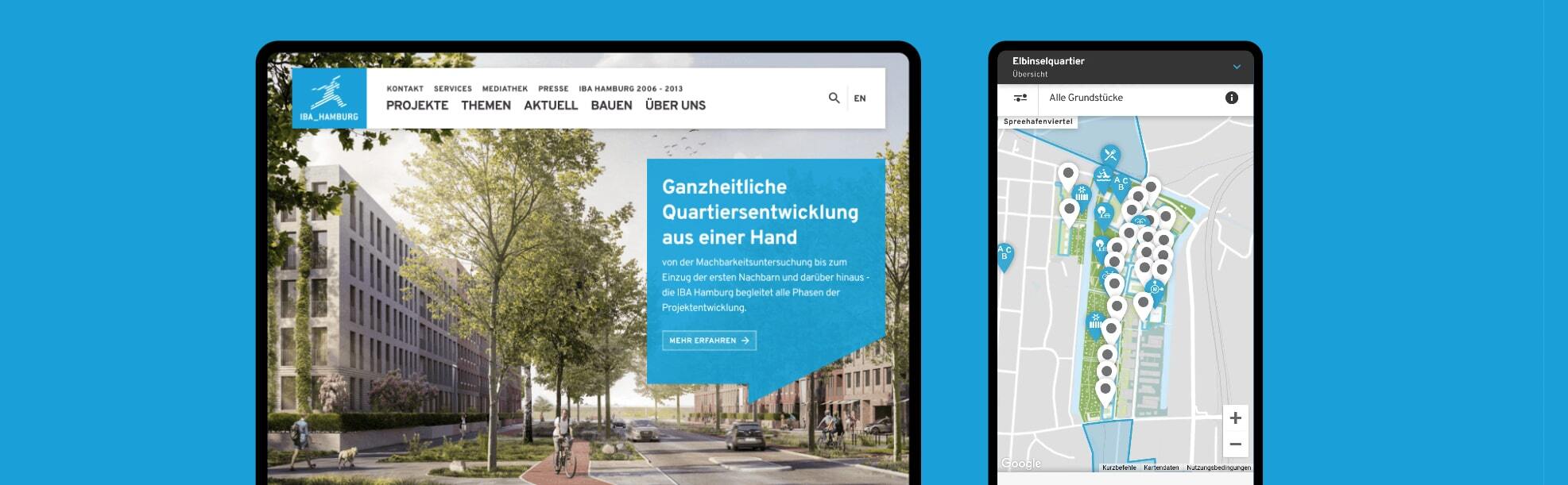 Usability und UX-Design für Webseiten IBA Hamburg GmbH/ Corporate Website